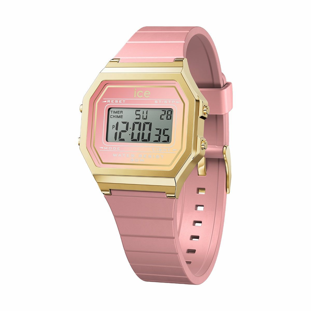 ICE-WATCH「〈ICE-WATCH(ｱｲｽｳｫｯﾁ)〉ICE digit retro ｺｰﾗﾙﾄﾞﾘｰﾑｽｹｰﾌﾟ ｽﾓｰﾙ」|腕時計|YELLOW GOLD
