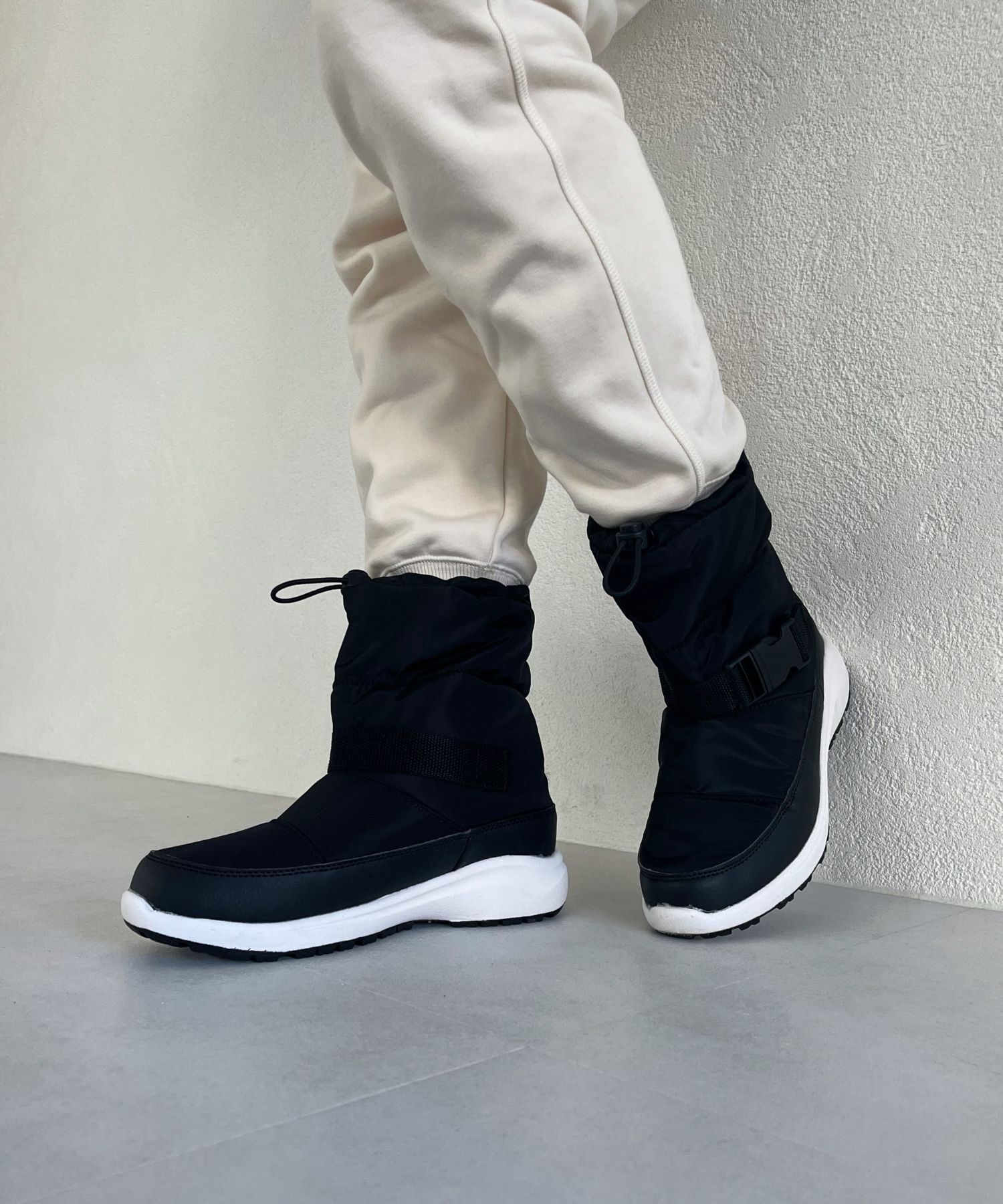 ORiental TRaffic「ベルトスノーブーツ/OT3402」|ショートブーツ|BLACK