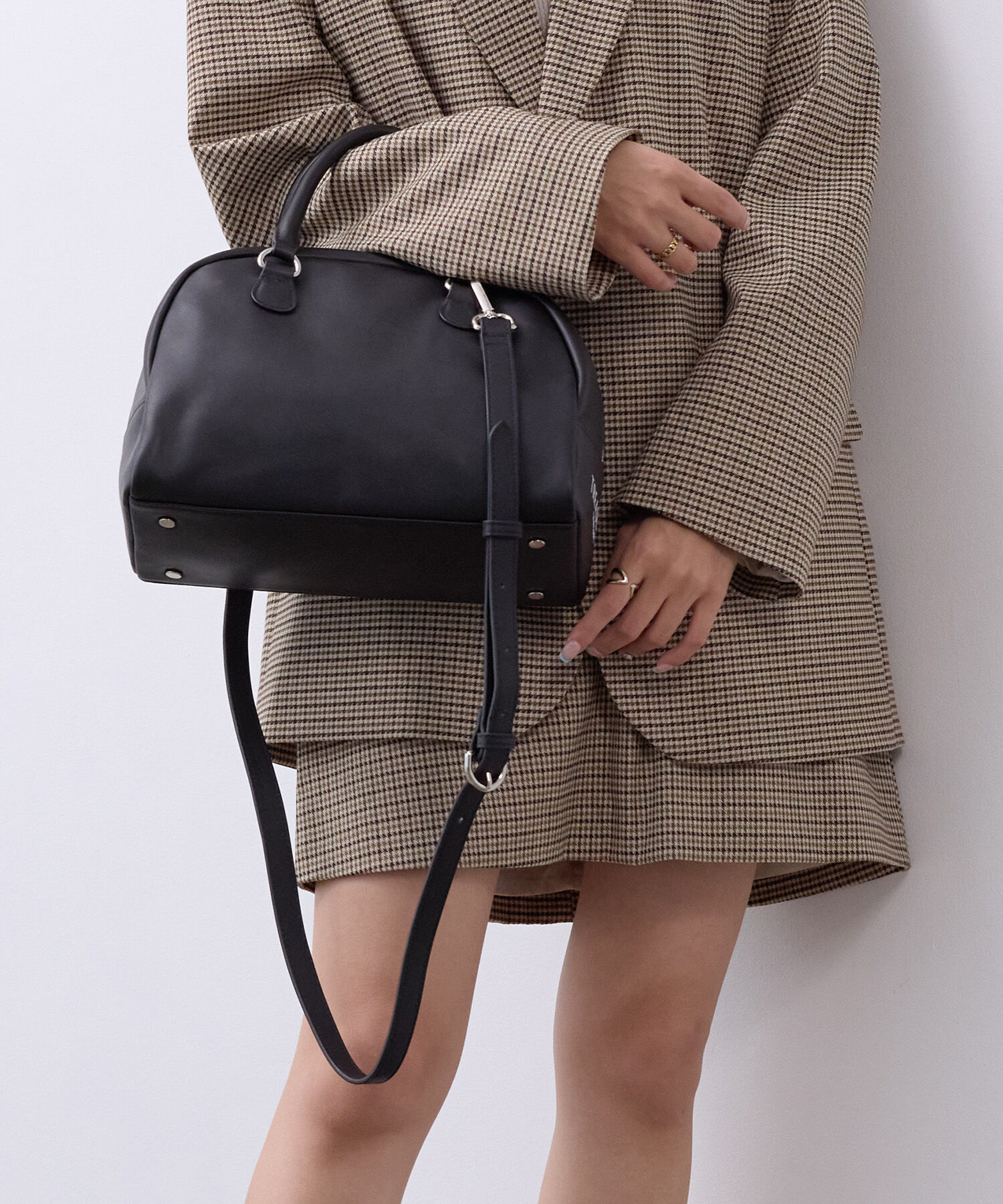 TOPKAPI TREASURE「【TREASURE TOPKAPI】スムースレザー ロゴ ボストン バッグ」|ボストンバッグ|