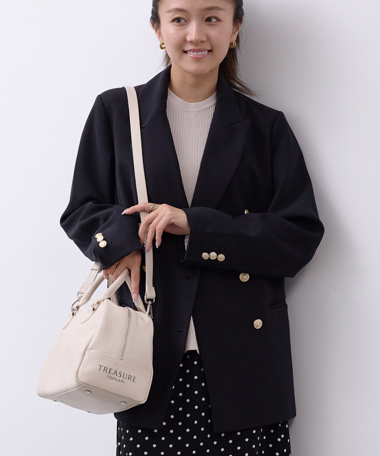 TOPKAPI TREASURE「【TREASURE TOPKAPI】スムースレザー ロゴ ボストン バッグ」|ボストンバッグ|