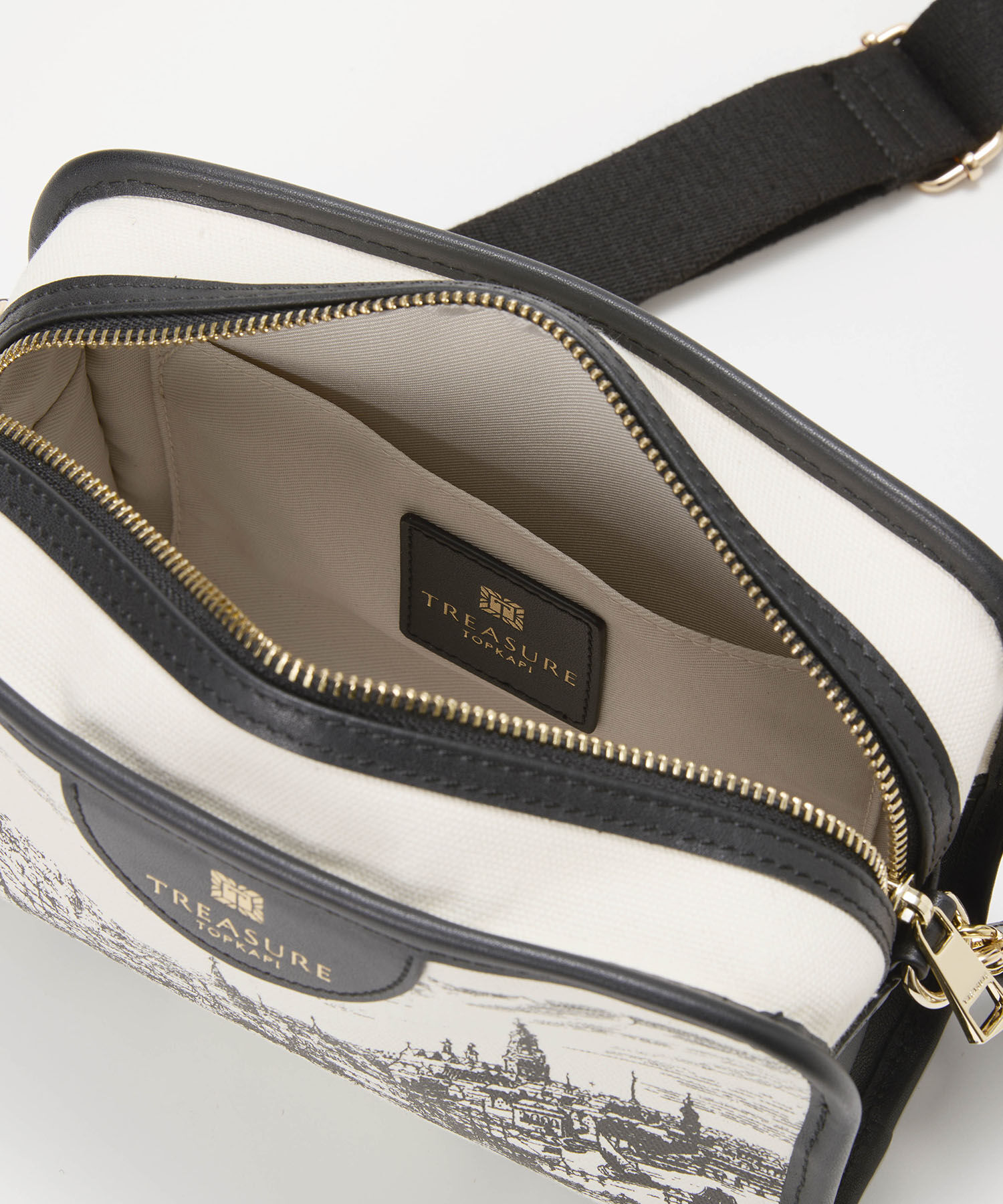 TOPKAPI TREASURE「【TREASURE TOPKAPI】キャンバス プリント ワンハンドル ショルダーバッグ」|ショルダー・メッセンジャー|