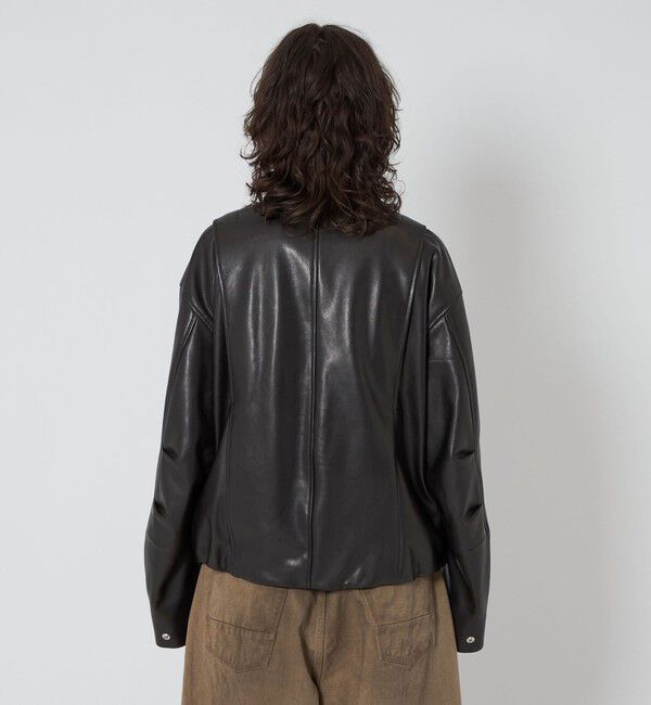 ASTRAET「＜ASTRAET＞スソゴム ラムレザー ジップブルゾン UNISEX」|ブルゾン・スタジャン|