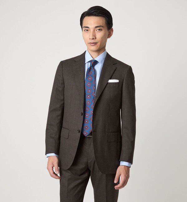 UNITED ARROWS green label relaxing「REDA グレンチェック 3B HXD スーツジャケット」|スーツ|DK.BROWN