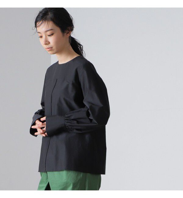 Demi-Luxe BEAMS 「AK+1 / シルクコットン ブラウス」|シャツ・ブラウス|