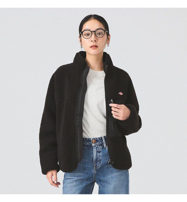 Ray BEAMS 「【WEB限定】DANTON / INSULATION LIGHT BOA STAND COLLAR JACKET」|ブルゾン・スタジャン|BLACK