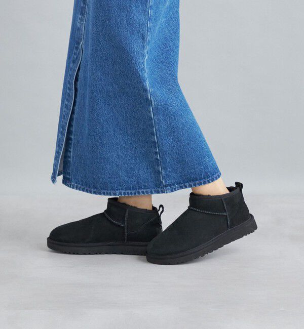 SHIPS for women「UGG: CLASSIC ULTRA MINI◇」|ショートブーツ|ブラック