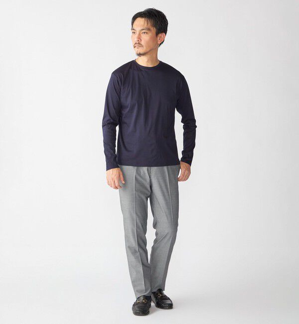 SHIPS「SHIPS: I Cotoni di Albini クルーネック ロングスリーブ Tシャツ」|Tシャツ・カットソー|