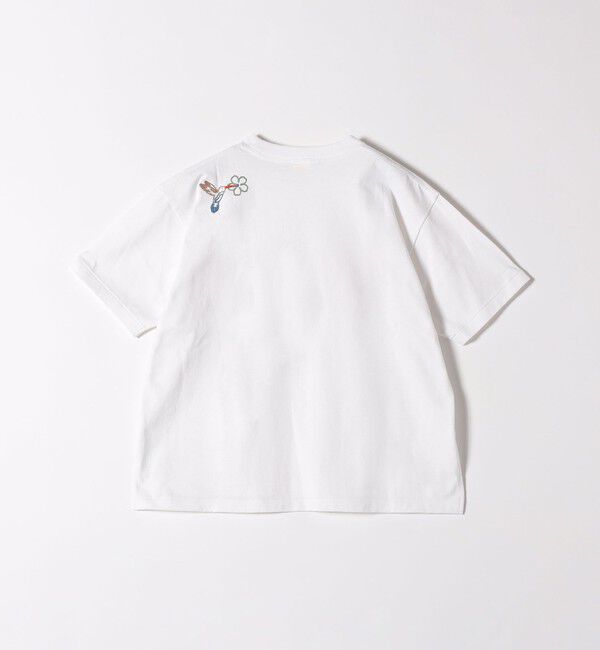 SHIPS any「【SHIPS any別注】Collegiate Pacific:〈洗濯機可能〉V ガゼット プリント & 刺繍 Tシャツ 25SS」|Tシャツ・カットソー|