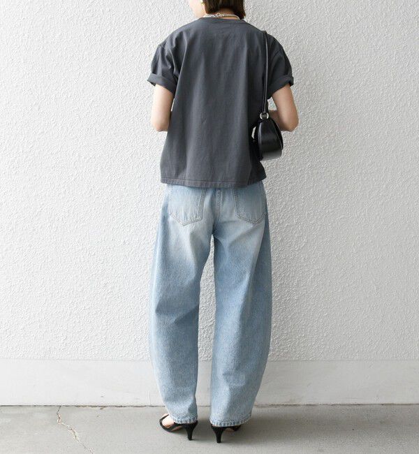 SHIPS any「【SHIPS any別注】Collegiate Pacific:〈洗濯機可能〉V ガゼット プリント & 刺繍 Tシャツ 25SS」|Tシャツ・カットソー|