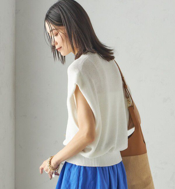 SHIPS for women「〈手洗い可能〉ポリエステル 麻 スキッパー プルオーバー」|プルオーバー|