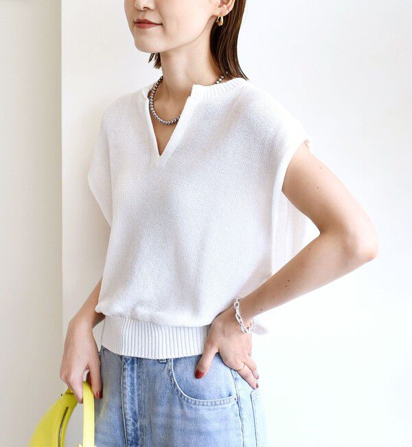 SHIPS for women「〈手洗い可能〉ポリエステル 麻 スキッパー プルオーバー」|プルオーバー|