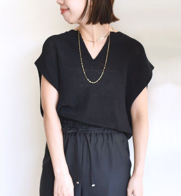 SHIPS for women「〈手洗い可能〉ポリエステル 麻 スキッパー プルオーバー」|プルオーバー|