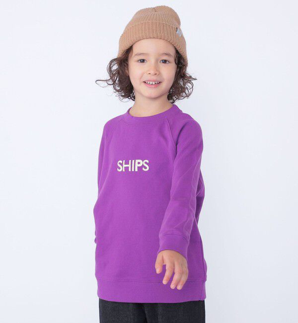 SHIPS KIDS「SHIPS KIDS:100～130cm / 刺繍 ロゴ ラグラン スウェット」|スウェット・ジャージ|