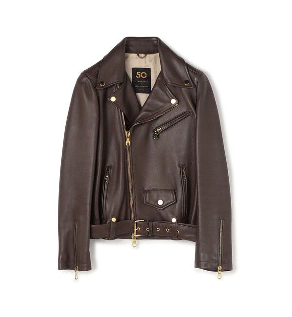 TOMORROWLAND BUYING WEAR「【別注】CINQUANTA&times;TOMORROWLAND ラムレザー ライダースジャケット」|ライダースジャケット|43 ベージュ