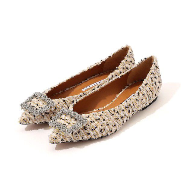 TOMORROWLAND GOODS「PIPPICHIC ANNA V JEWERLY フラットシューズ」|パンプス|42 ライトベージュ系