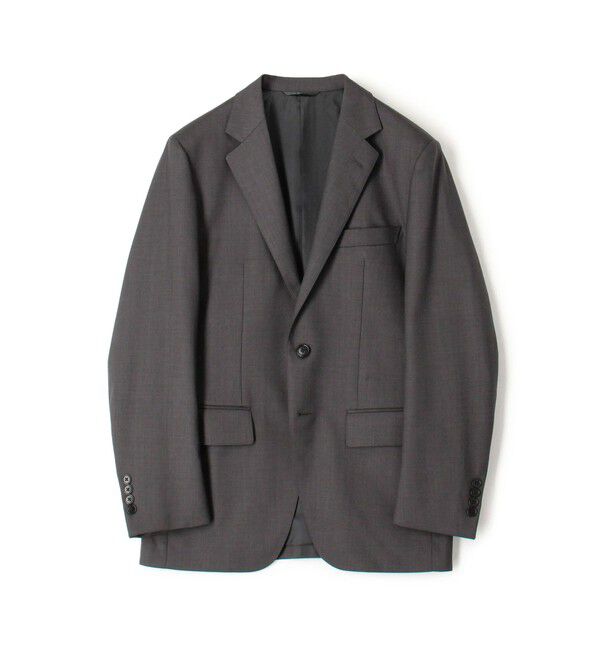 TOMORROWLAND MENS「Super100'sウールシャークスキン シングルブレステッド2Bジャケット」|テーラードジャケット|17 チャコールグレー