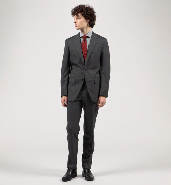 TOMORROWLAND MENS「Super100'sウールシャークスキン シングルブレステッド2Bジャケット」|テーラードジャケット|