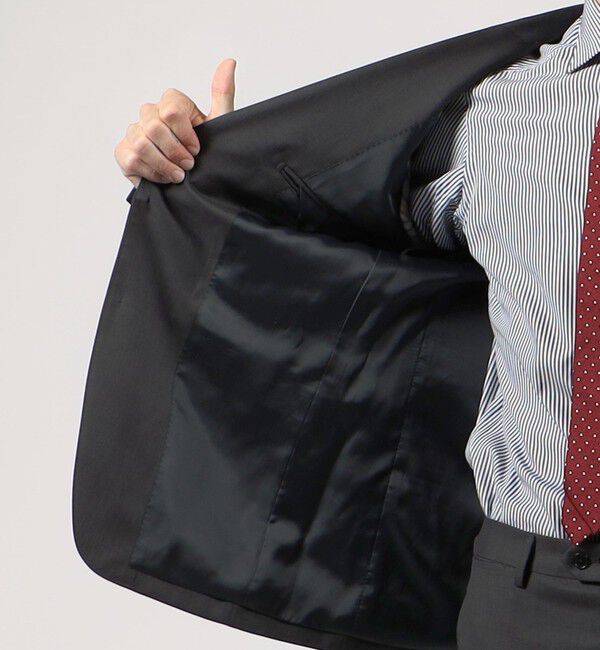 TOMORROWLAND MENS「Super100'sウールシャークスキン シングルブレステッド2Bジャケット」|テーラードジャケット|