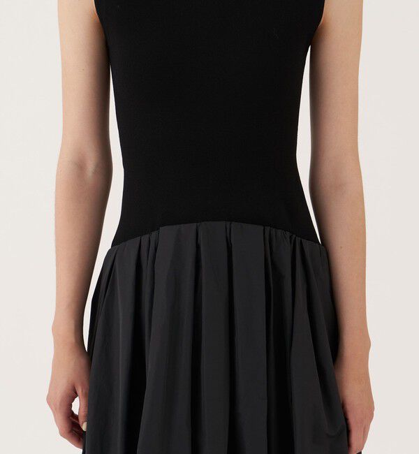 DES PRES「マイクシルクタフタ ウエストギャザーワンピース」|ワンピース|