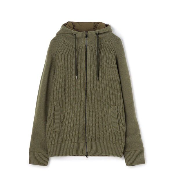 TOMORROWLAND BUYING WEAR「HERNO フーデッド ニットブルゾン」|ブルゾン・スタジャン|57 カーキ