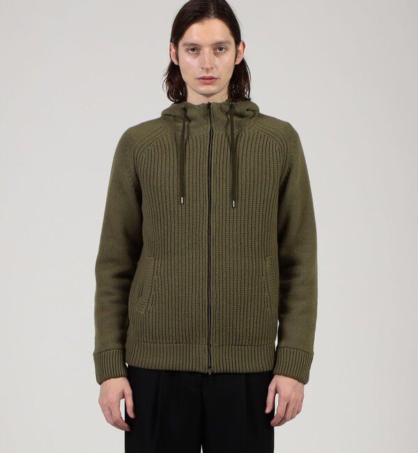 TOMORROWLAND BUYING WEAR「HERNO フーデッド ニットブルゾン」|ブルゾン・スタジャン|