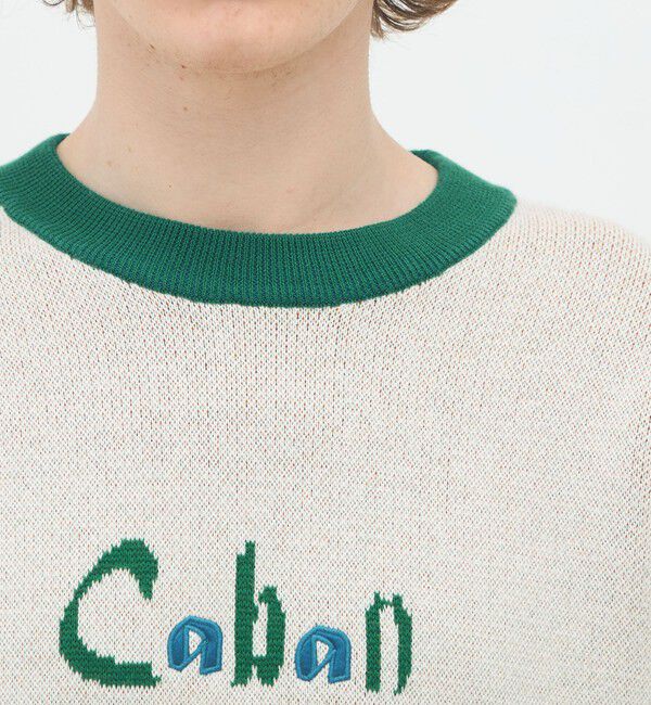 CABaN「CABaN コットンカシミヤジャカード JAZZ SAX クルーネックプルオーバー」|ニット・セーター|