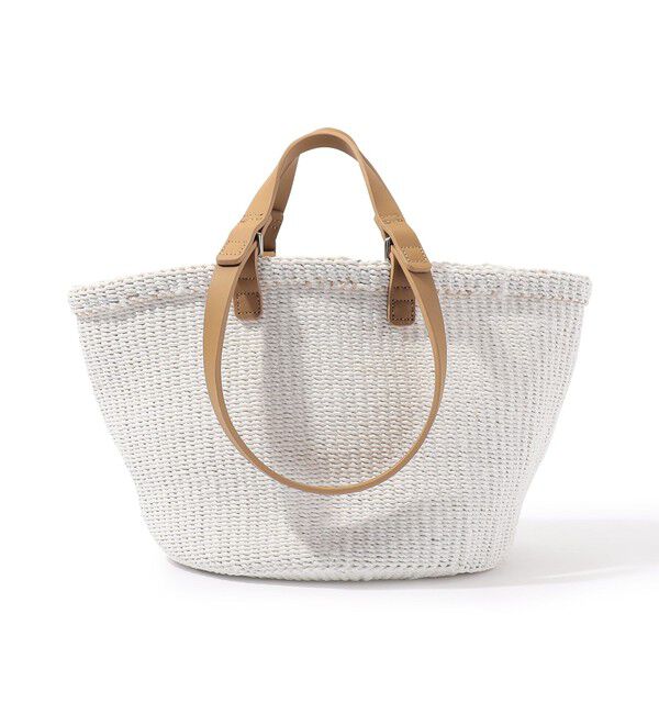 TOMORROWLAND GOODS「BUCKET BAGGAGE  バスケットバッグ ラージ」|かごバッグ|11 ホワイト