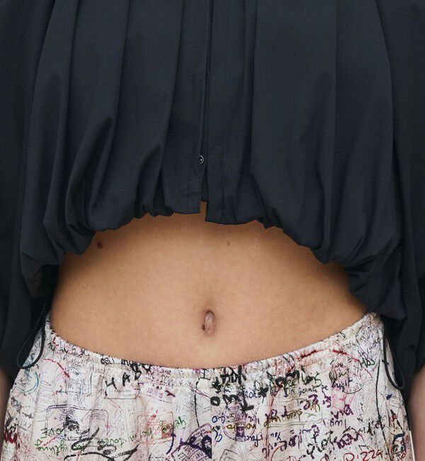 DES PRES「コットンストレッチポプリン クロップドバブルブルゾン」|ブルゾン・スタジャン|