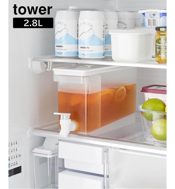 journal standard Furniture「《WEB限定》【tower/タワー】冷蔵庫ドリンクサーバー タワー 2.8L」|食器・キッチングッズ|ホワイト