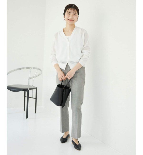 SLOBE IENA「《追加2》リネン混シアーカーディガン」|カーディガン|