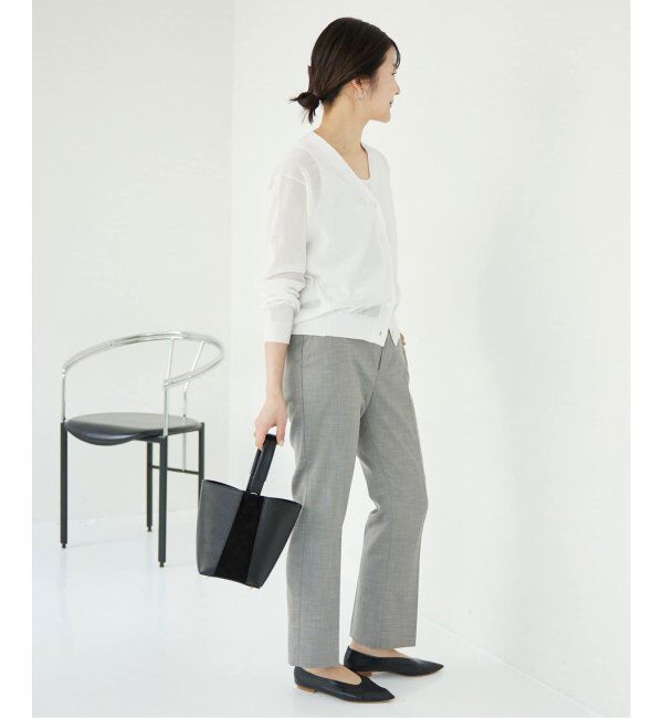 SLOBE IENA「《追加2》リネン混シアーカーディガン」|カーディガン|