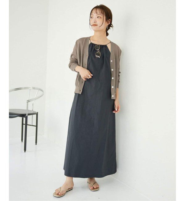 SLOBE IENA「《追加2》リネン混シアーカーディガン」|カーディガン|