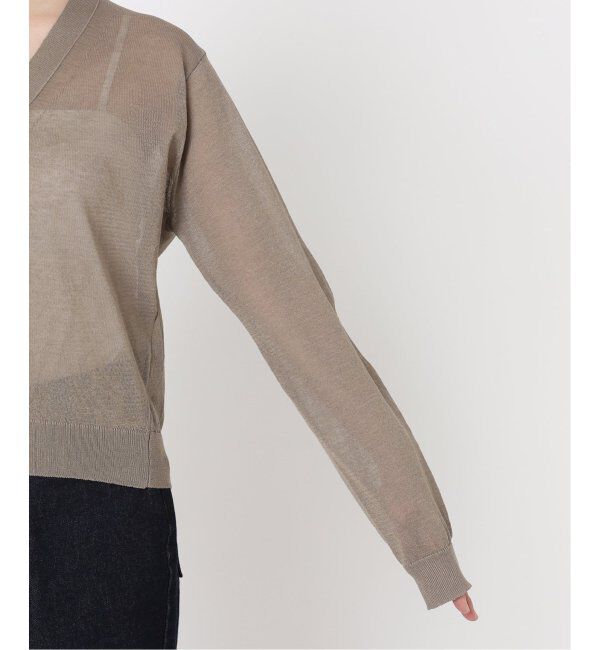 SLOBE IENA「《追加2》リネン混シアーカーディガン」|カーディガン|