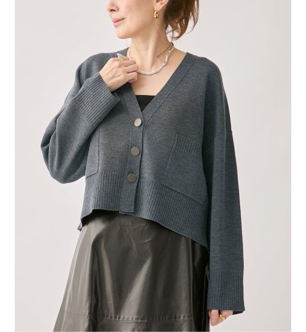 VERMEIL par iena「wool knit Vneck カーディガン」|カーディガン|グレーA