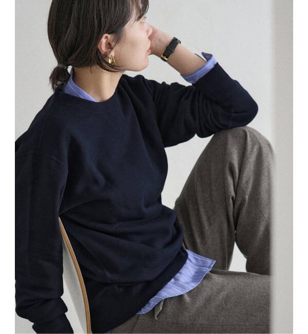 IENA「LOOPWHEELER for LOWERCASE 別注 C/N SWEAT/スウェット」|スウェット・ジャージ|ネイビー