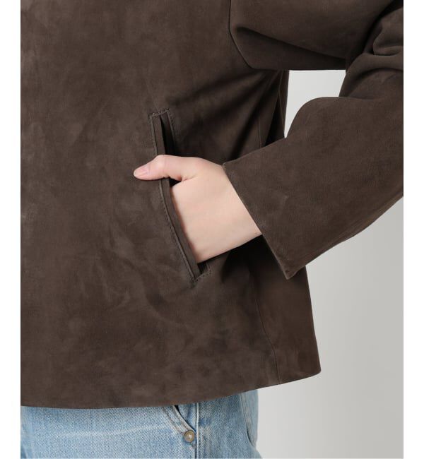 IENA「《予約》ラムスエードブルゾン」|ライダースジャケット|
