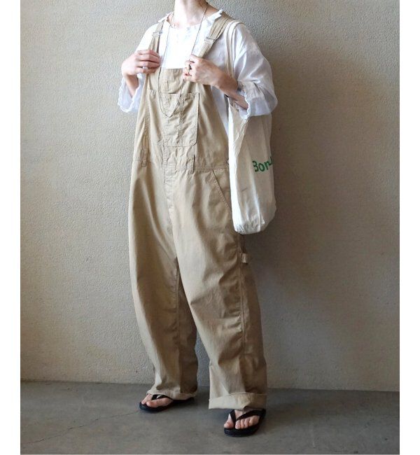 journal standard luxe「コンパクトギャバ オーバーオール」|オールインワン|ベージュ