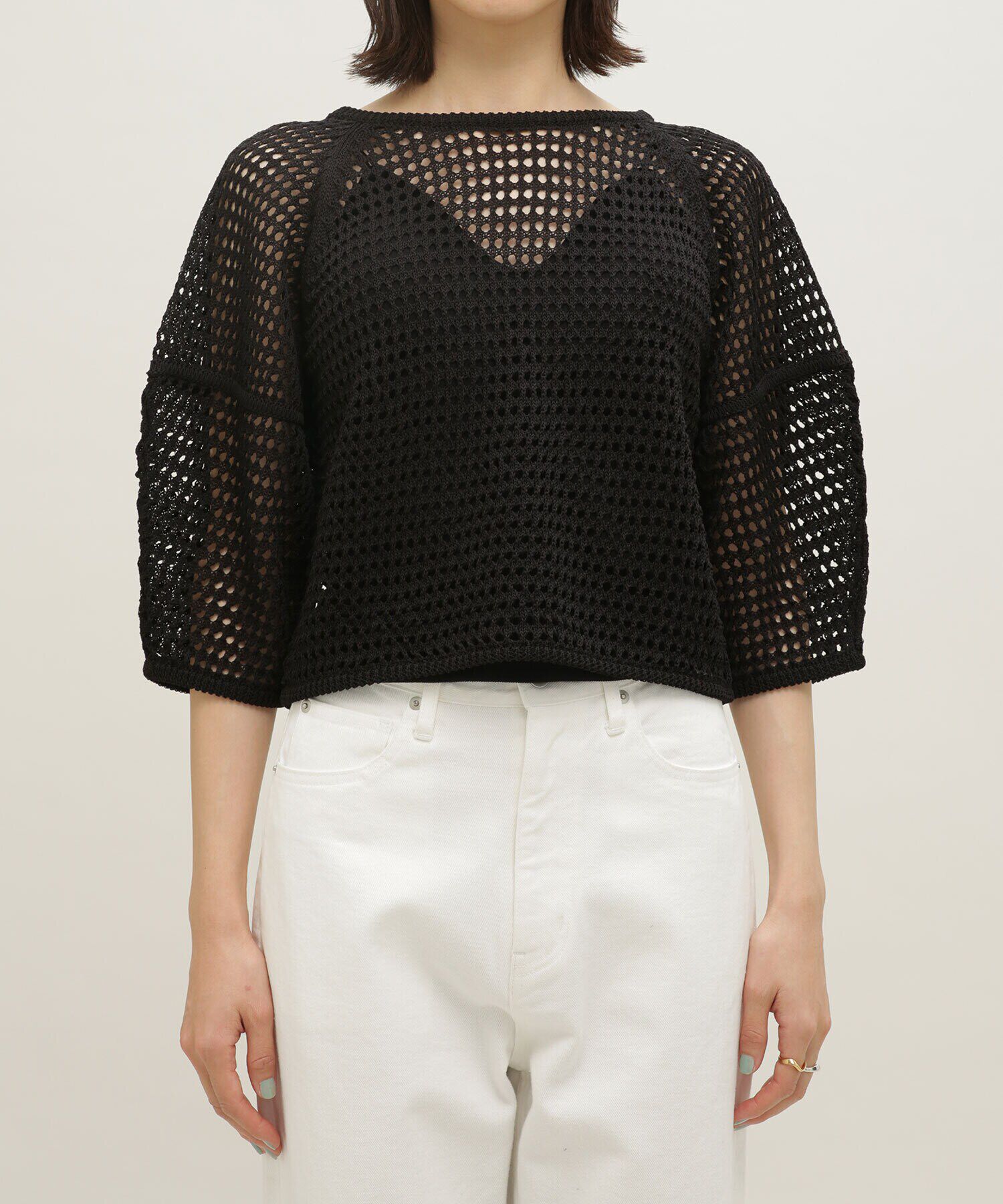 nano･universe「LB.03/メッシュニット2wayトップス」|ニット・セーター|