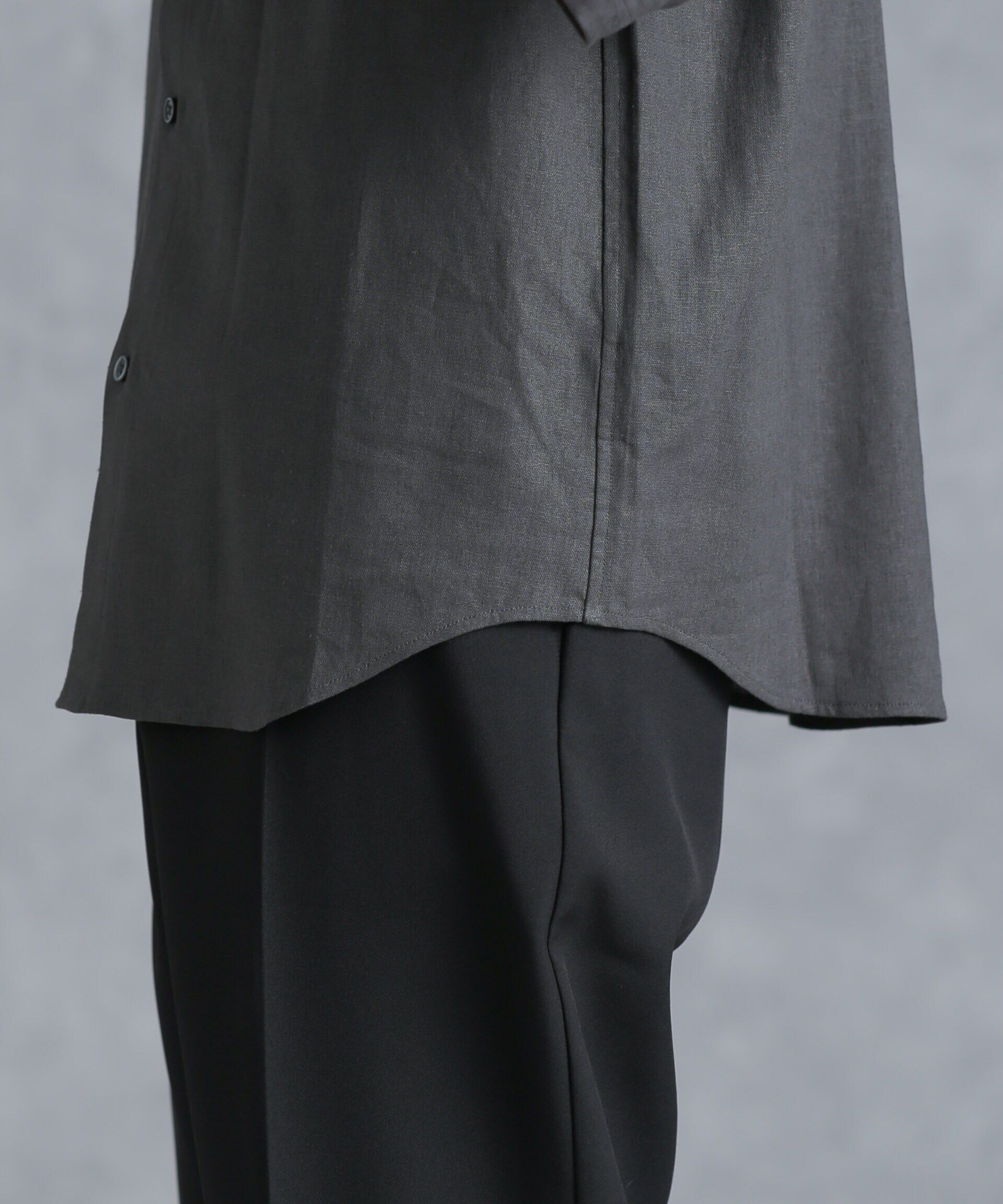 nano･universe「フレンチリネンレギュラーカラーシャツ 7分袖」|シャツ・ブラウス|