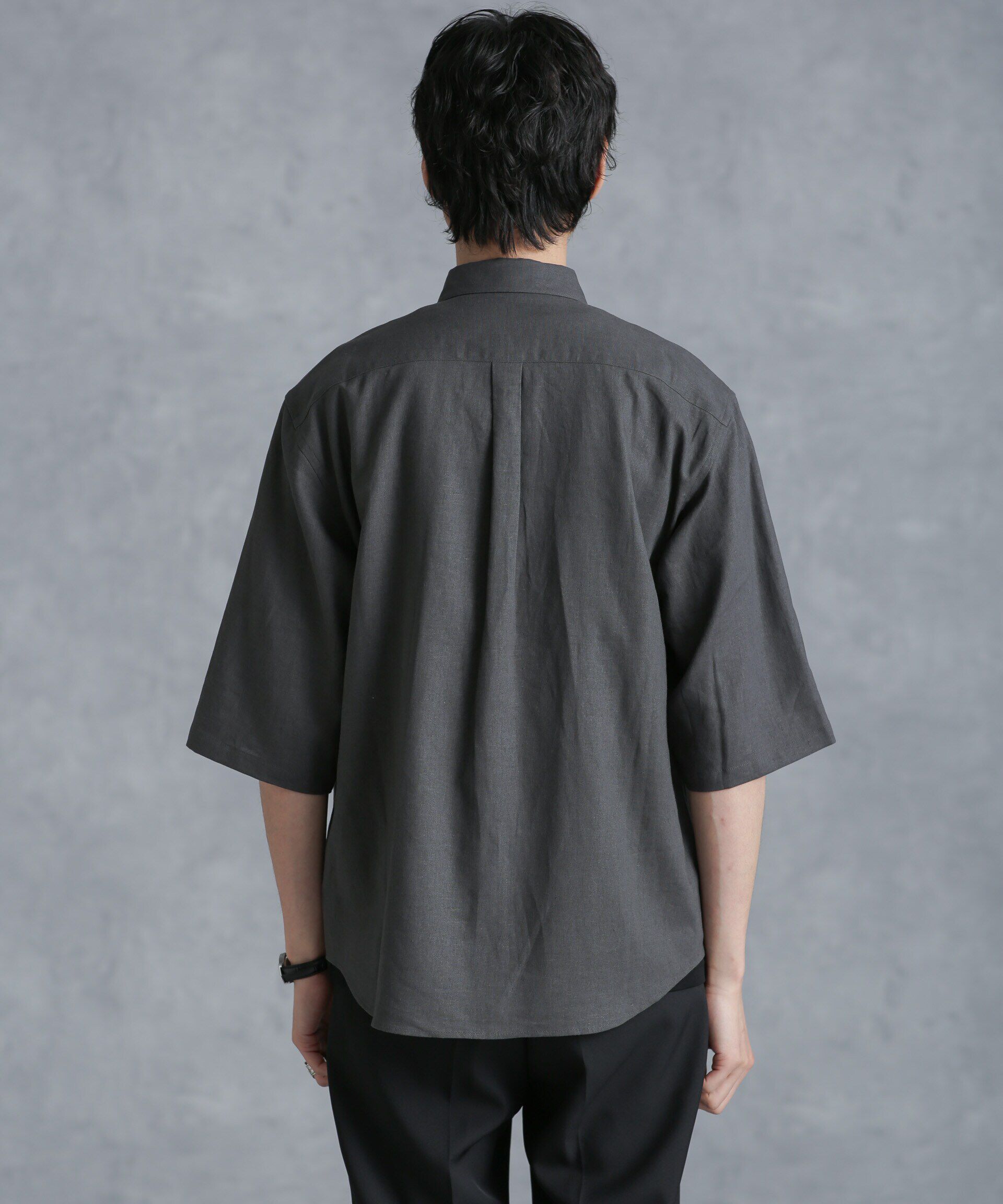 nano･universe「フレンチリネンレギュラーカラーシャツ 7分袖」|シャツ・ブラウス|