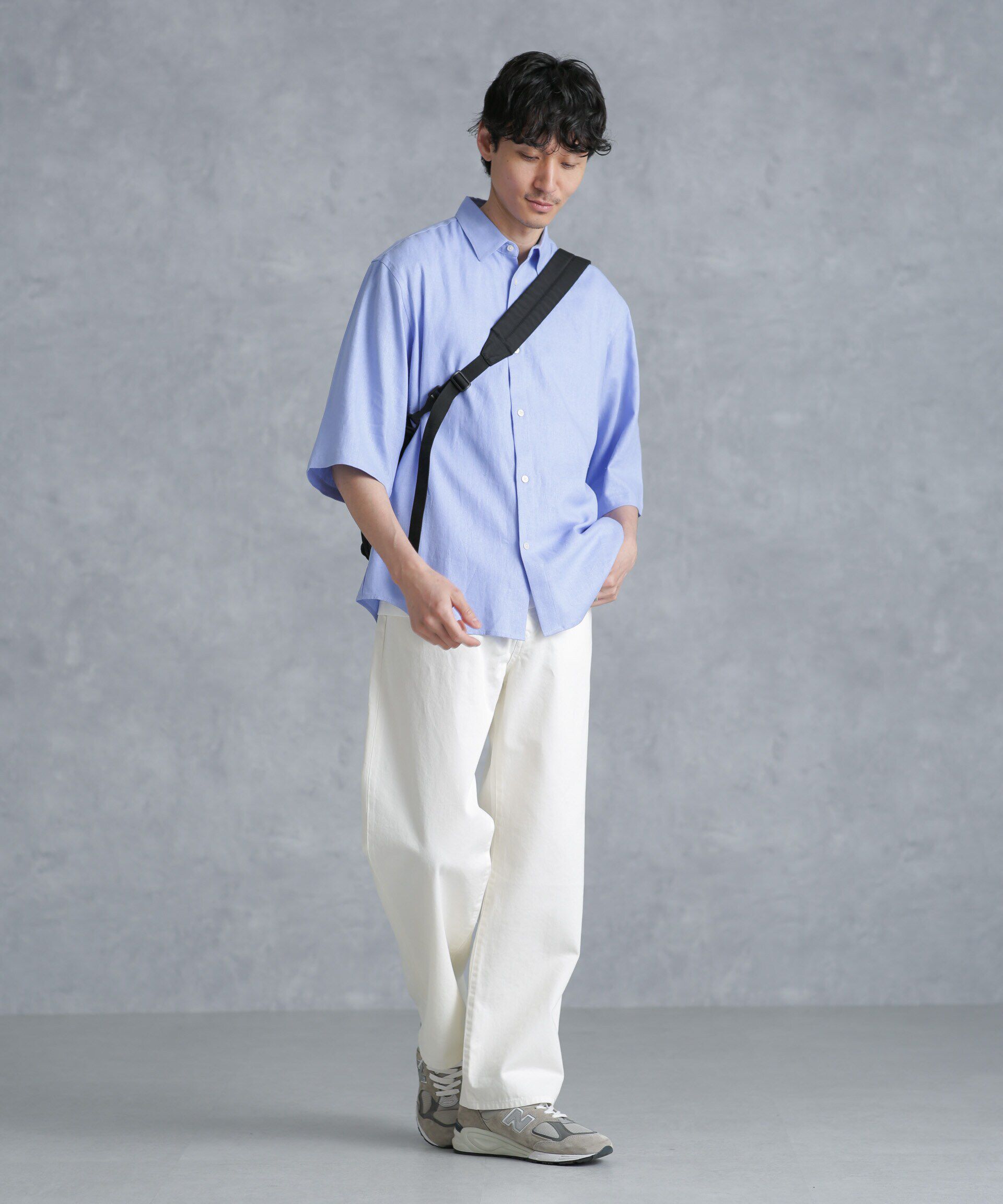 nano･universe「フレンチリネンレギュラーカラーシャツ 7分袖」|シャツ・ブラウス|