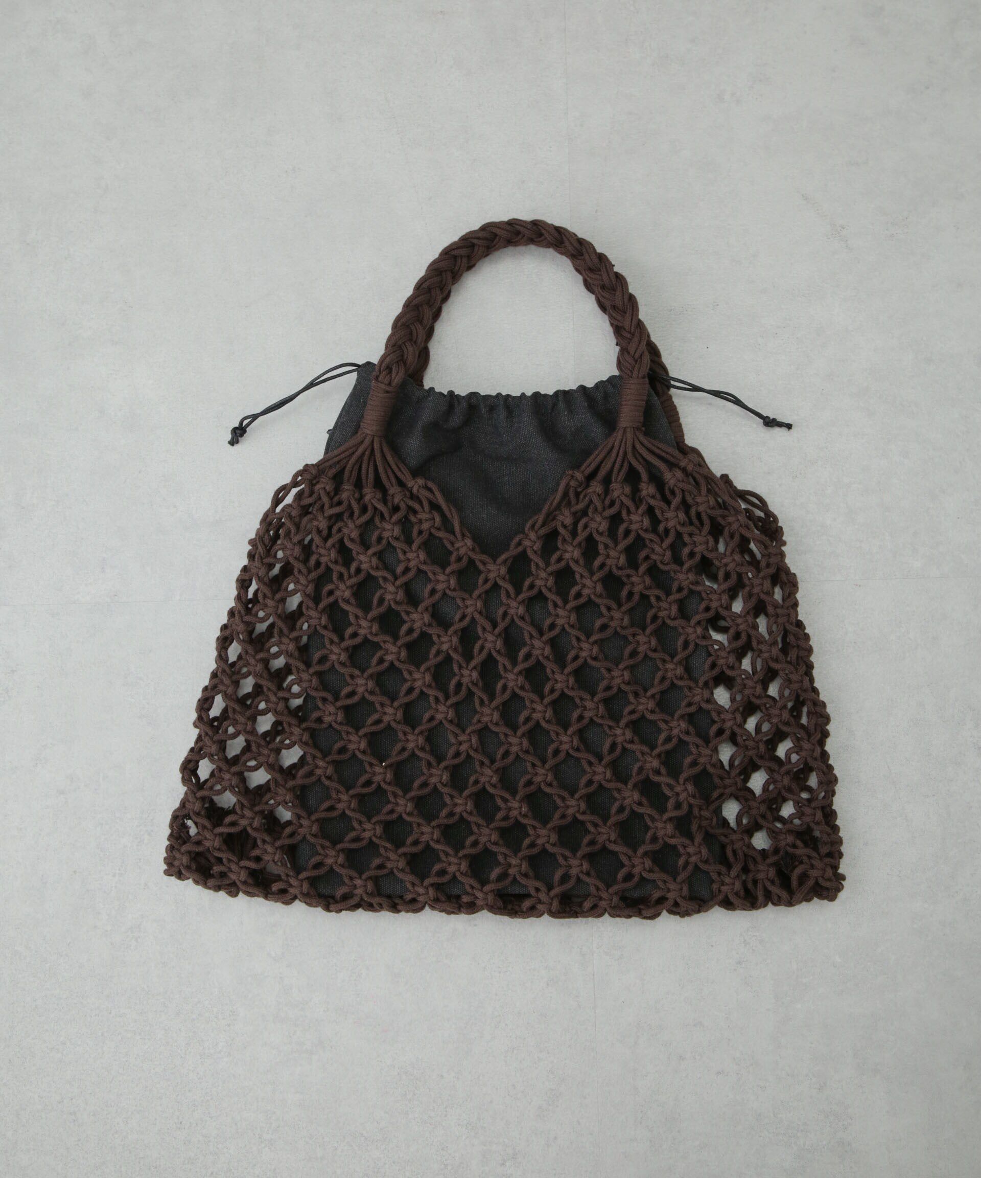 nano･universe「インポーチ付きマクラメバッグ」|ショルダー・メッセンジャー|