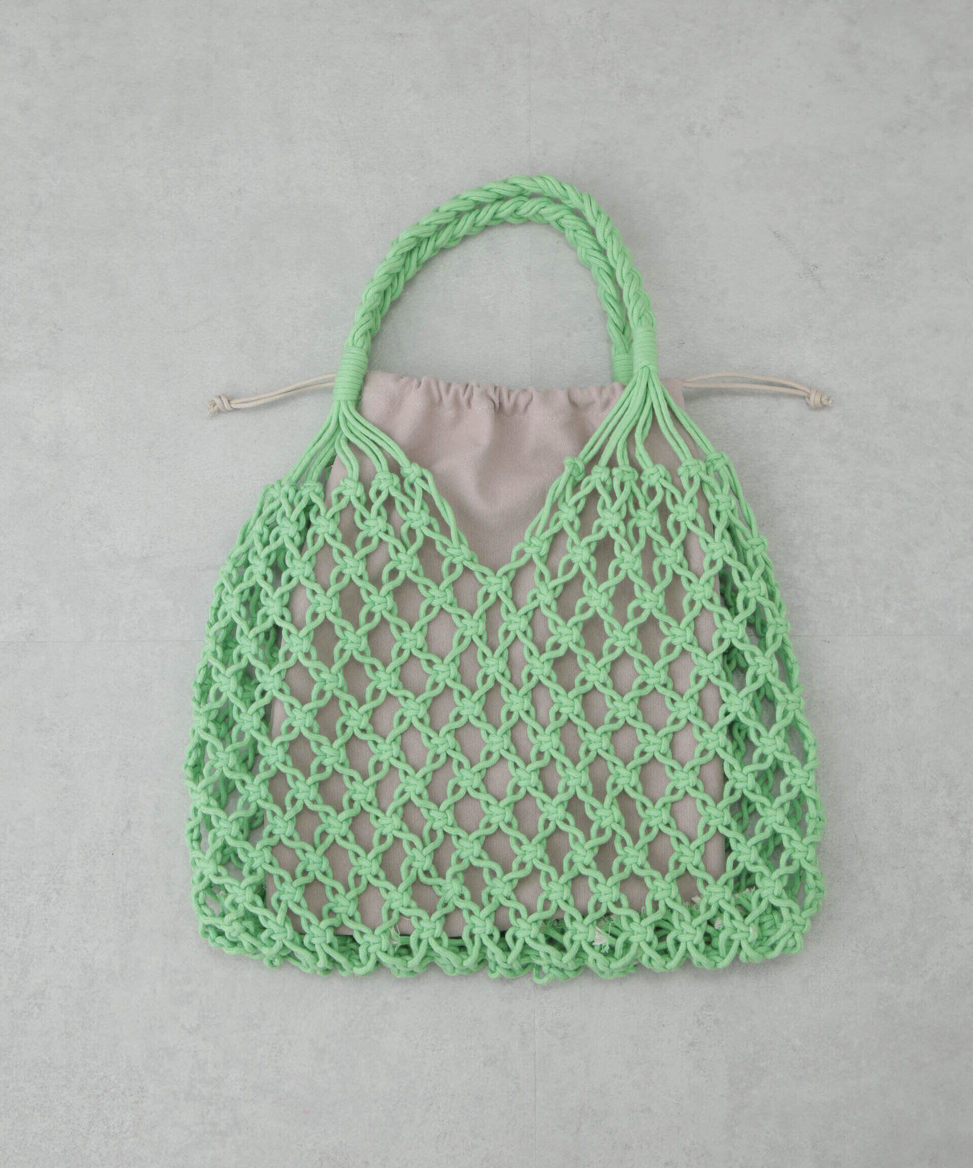 nano･universe「インポーチ付きマクラメバッグ」|ショルダー・メッセンジャー|