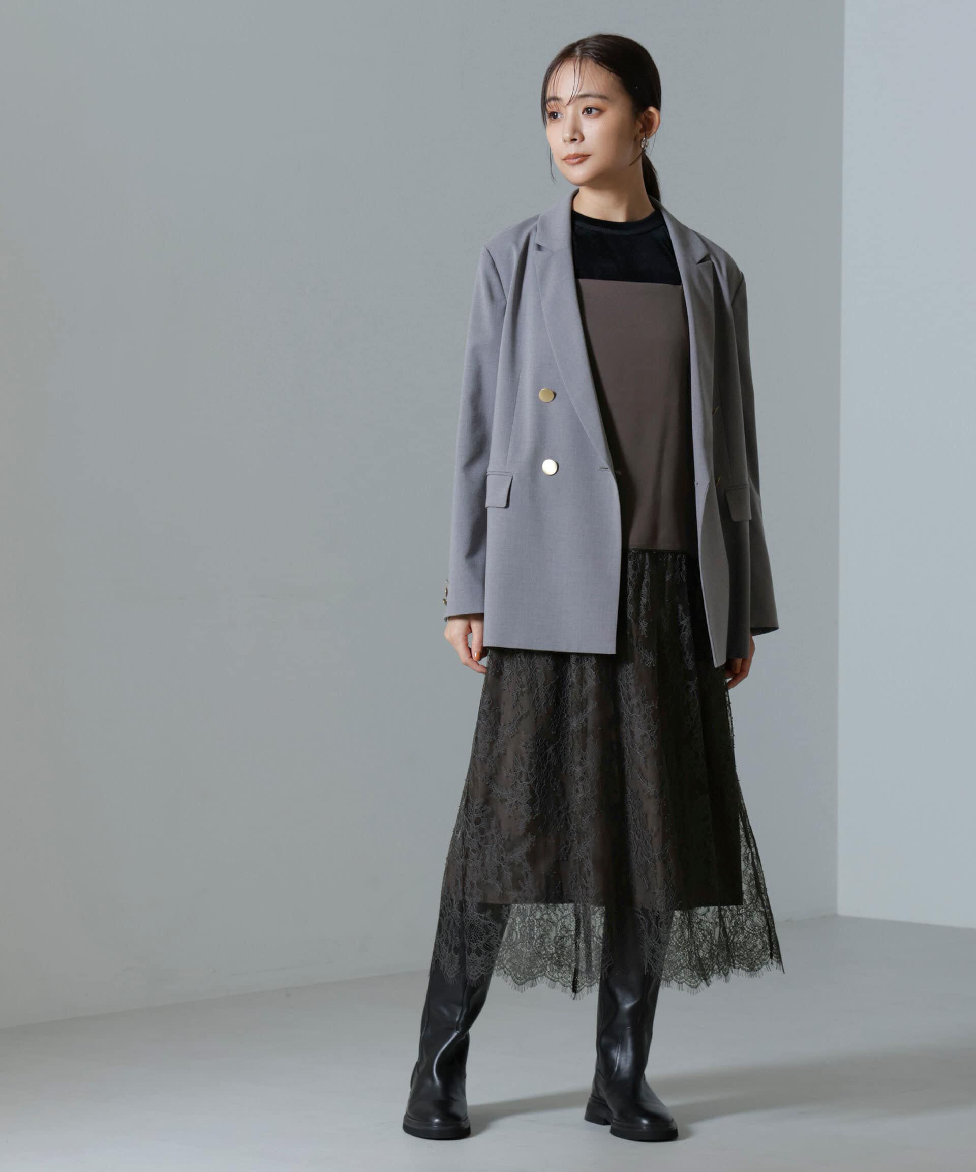 nano･universe「レース切り替えサテンキャミワンピース」|ワンピース|