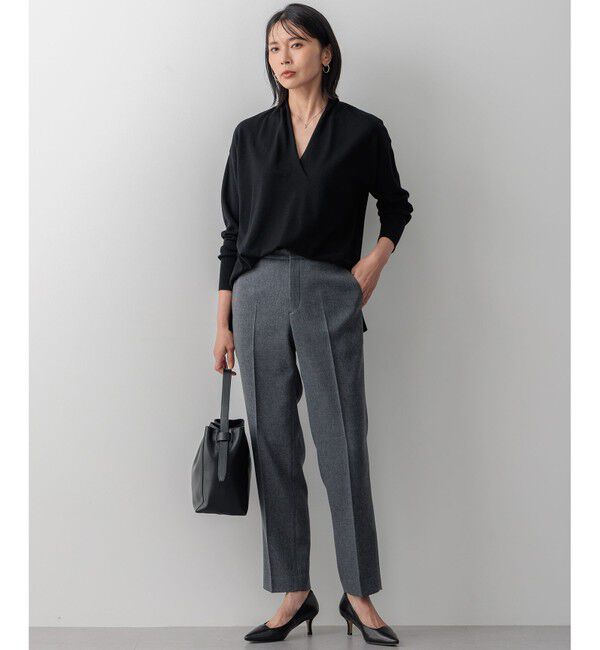 23区「【洗える】ウールテンジク Vネック ニット」|ニット・セーター|