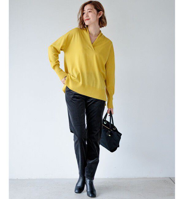 23区「【洗える】ウールテンジク Vネック ニット」|ニット・セーター|