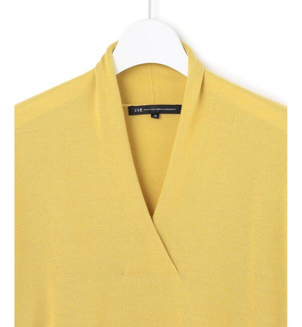 23区「【洗える】ウールテンジク Vネック ニット」|ニット・セーター|