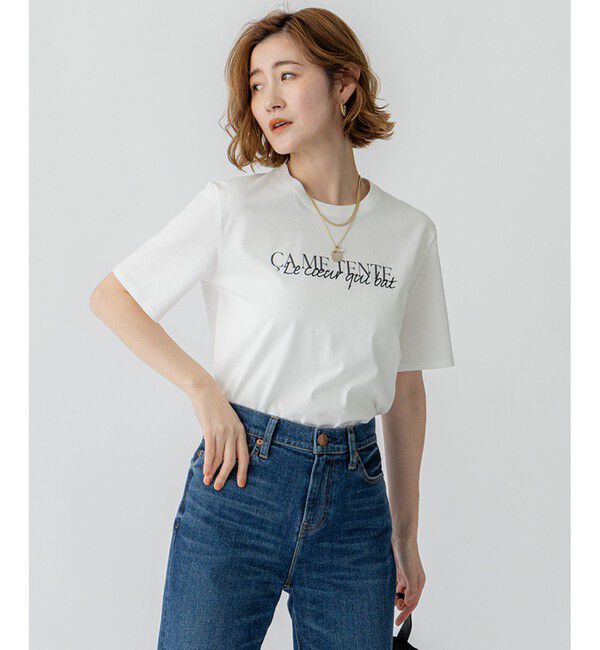 23区「【洗える】CA ME TENTE ロゴ TEE」|Tシャツ・カットソー|ホワイト系