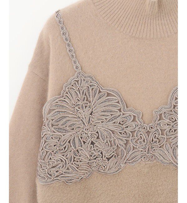 GRACE CONTINENTAL「レースビスチェニットトップ」|ニット・セーター|