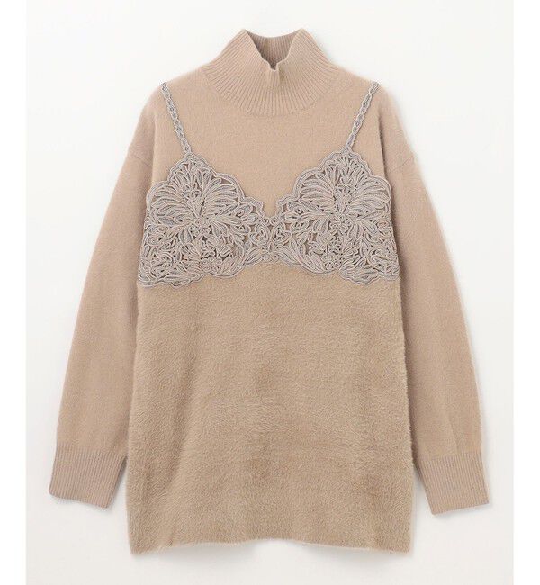 GRACE CONTINENTAL「レースビスチェニットトップ」|ニット・セーター|